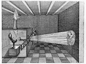 Illustration of a Magic Lantern Slide Projector