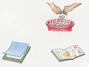 Open Prints: Illustration of making new paper by boiling old paper torn in strips