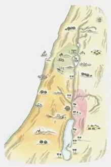 Images Dated 22nd March 2010: Illustration of map of Judea, the area in which Jerusalem was situated