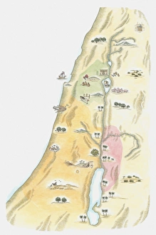 Images Dated 22nd March 2010: Illustration of map of Judea, the area in which Jerusalem was situated