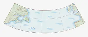 Cobh Prints: Illustration, map of the Titanics journey