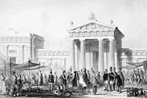 Athens Prints: Illustration of the Market Place at Athens
