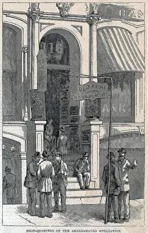Laborer Prints: Illustration Men At Amalgamated H.Q