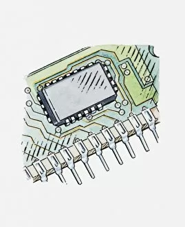 Images Dated 28th April 2010: Illustration of microprocessor unit