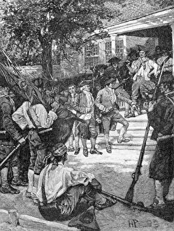 Striking Prints: Illustration of a Mob Seizing the Court House During Shay's Rebellion