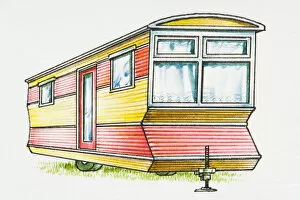 Illustration of mobile home