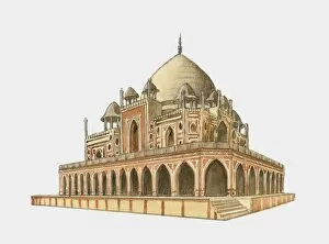 Illustration of Moghul temple