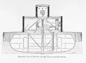 Turret Prints: Illustration of Monitor Turret and Pilot-House