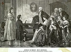 Illustration of Mozart and Beethoven
