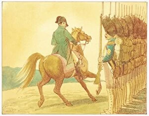 Images Dated 4th July 2011: Illustration of Napoleon commanding his French army on horseback