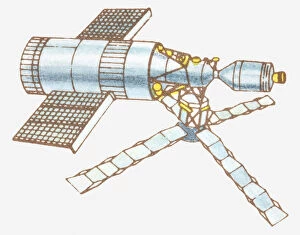 Images Dated 11th August 2015: Illustration of NASA skylab space station, 1970s