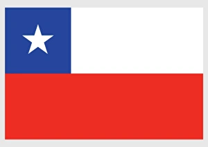 Identity Gallery: Illustration of national flag of Chile, with two equal horizontal bands of white