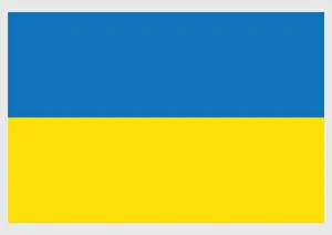Flags Of The World Prints: Illustration of national flag and civil state ensign of Ukraine