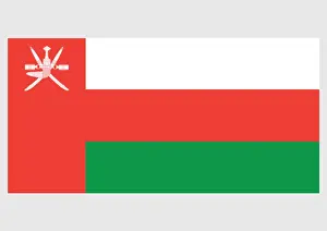 Emblem Prints: Illustration of national flag of Oman