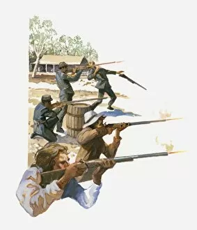Images Dated 12th March 2010: Illustration of Ned Kellys last stand