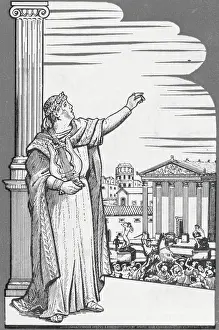 Illustration of Nero Speaking to the People