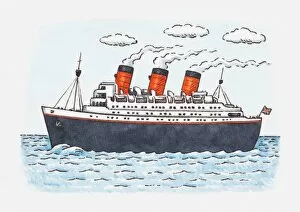 Cruise Ship Gallery: Illustration of an ocean liner