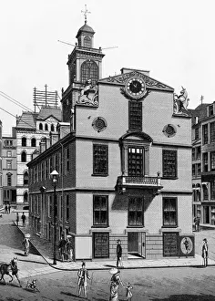 Transfer Print Prints: Illustration of Old State House in Boston
