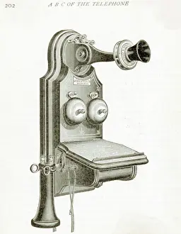Illustration Of An Old Wall Telephone