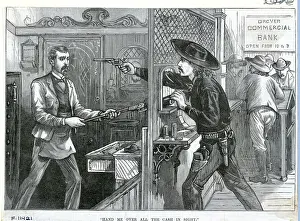 Illustration Of An Oldtime Robbery