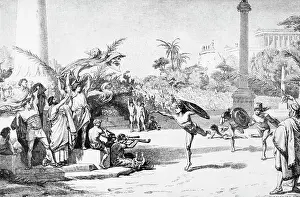 Ancient Greek Prints: Illustration After Olympic Games by Otto Knille