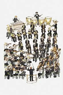 Images Dated 4th January 2011: Illustration of an orchestra