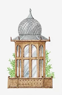 Images Dated 18th May 2011: Illustration of Oriental Temple, Bois De Boulogne, Paris