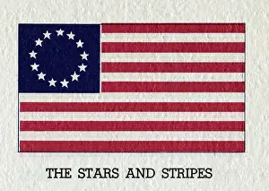 Stripes Prints: Illustration of Original American Flag