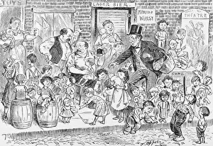 Overwhelming Prints: Illustration of an Overpopulated Street in New York City