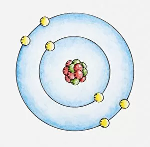 Illustration of oxygen atom