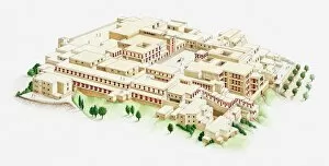 Ancient History Gallery: Illustration of palace of Knossos