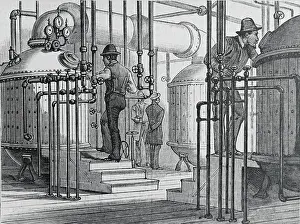 Dairy Prints: Illustration of a Pan Room at Borden's Factory