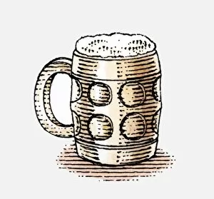Illustration of pint of frothy bear