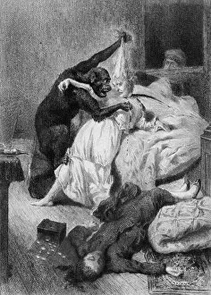 Edgar Allan Poe (1809–1849) Gallery: Illustration For Poes The Murders In The Rue Morgue