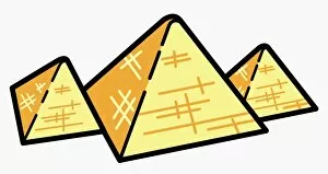 Illustration of three pyramids