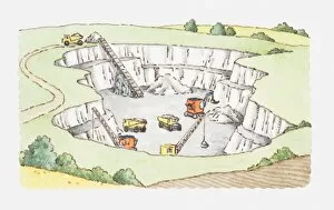 Crane Gallery: Illustration of a quarry