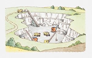 Crane Gallery: Illustration of a quarry