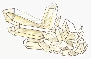 Images Dated 12th July 2011: Illustration of Quartz crystals