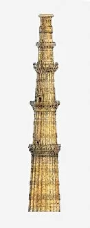 Images Dated 10th May 2011: Illustration of Qutb Minar, Delhi, India