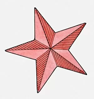 Images Dated 30th April 2010: Illustration of red star