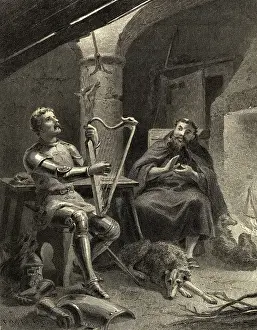 Richard I Prints: Illustration of Richard I and Friar Tuck