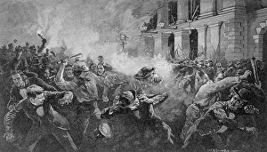 Rioter Prints: Illustration of Rioters in the Astor Place Riot