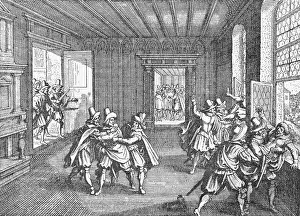Prague Prints: Illustration of Royal Commissioners Thrown Out Window