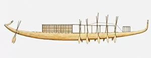 Images Dated 1st July 2010: Illustration of Royal Ship of Cheops, c. 2500 BC