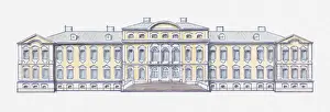 Baroque Prints: Illustration of Rundale Palace, Latvia