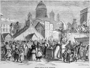 Reveler Prints: Illustration of Russian Carnival at St. Petersburg