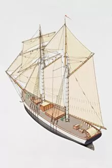 Images Dated 22nd March 2007: Illustration of sailboat