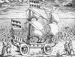 Illustration of Sailing Wagon