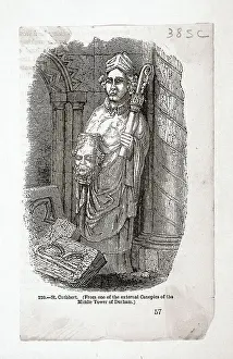 Staff Prints: Illustration Of Saint Cuthbert