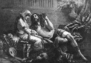 Illustration of Samson and Delilah